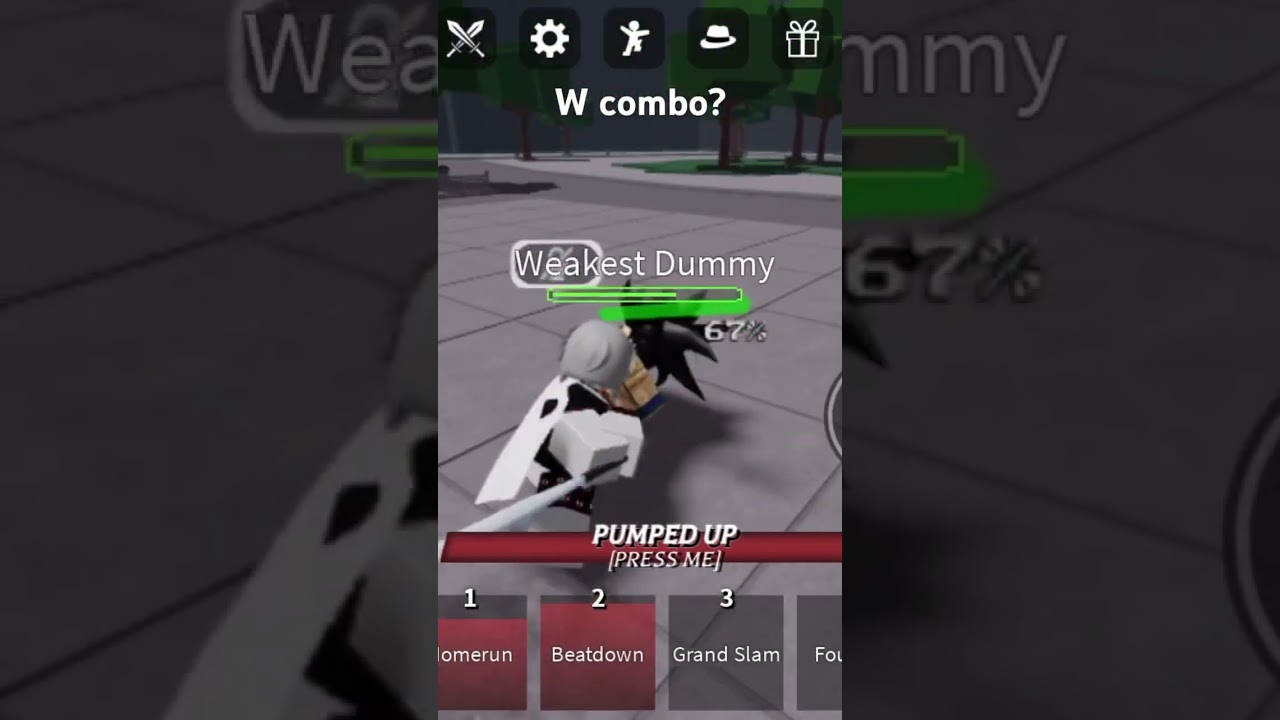 W combo? #thestrongestbattlegrounds #roblox #pvpgames