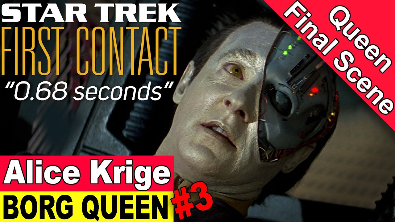 Borg Queen (Alice Krige) final scene Star Trek First Contact