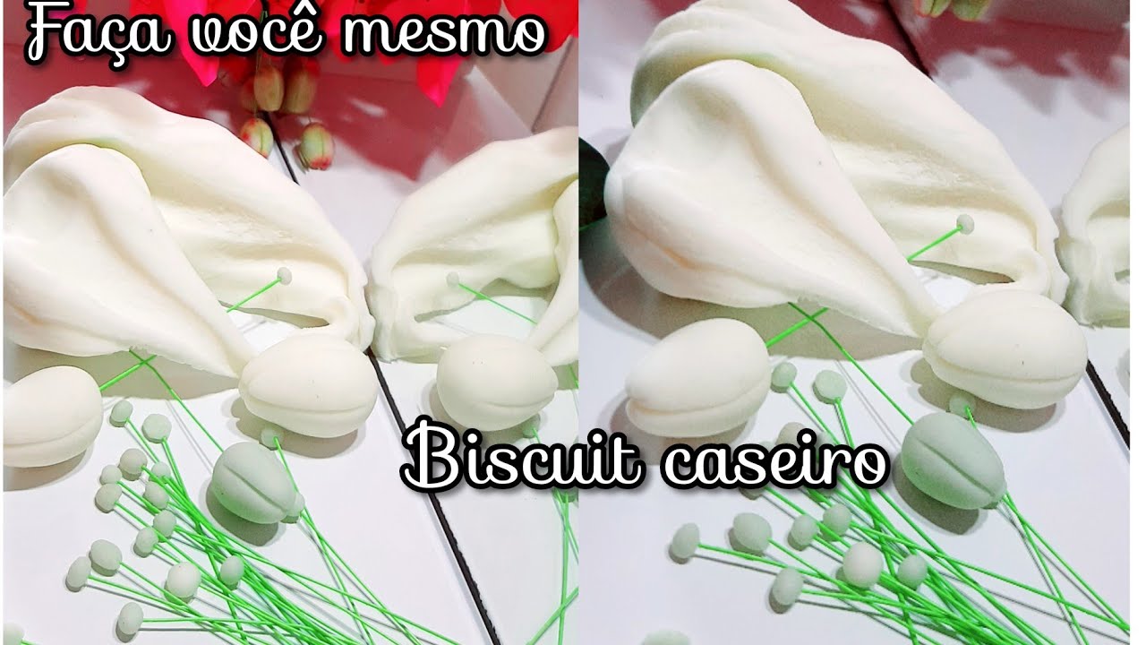 COMO fazer massa de biscuit profissional. Fazer suculentas raras botões e pistilos ficou muito fácil