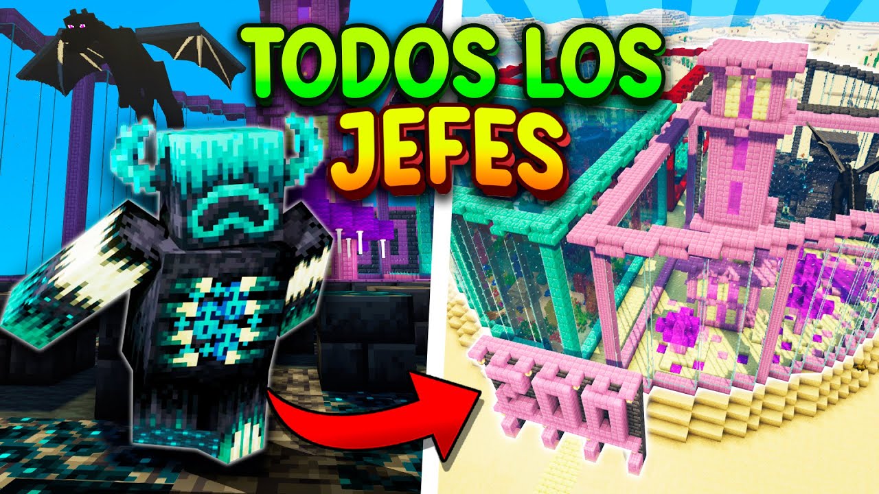 Construí un ZOOLÓGICO para cada JEFE en MINECRAFT 🐲💀