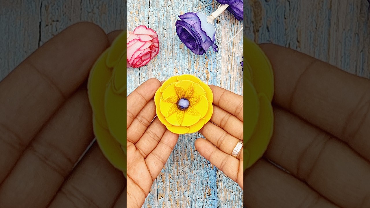 Create Stunning Easy Flowers Using Foam Paper | Glitter Foam Flowers for Beginners