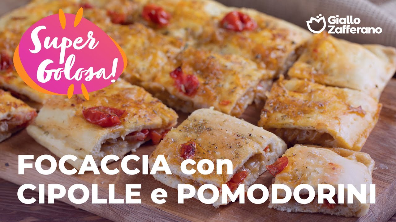 FOCACCIA FARCITA con CIPOLLE e POMODORINI - RICETTA IRRESISTIBILE🤤🧅🍅