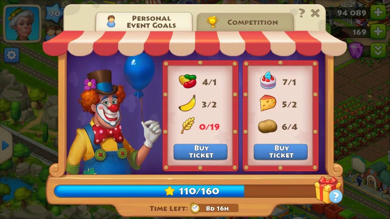 TOWNSHIP GAMEPLAY LEVEL 70 AMUSEMENT PARK #3
