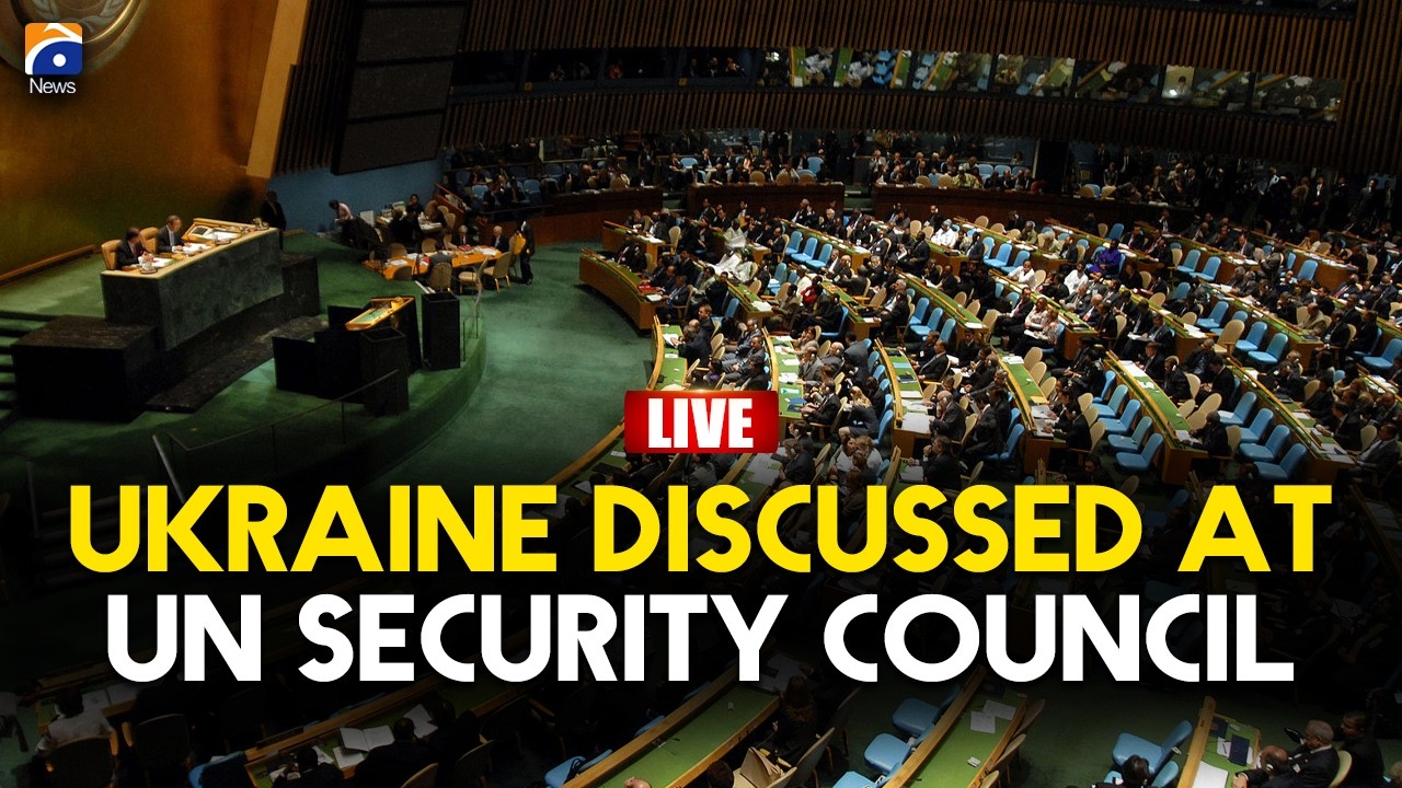 🔴 𝗟𝗶𝘃𝗲: UN Security Council Discusses Ukraine on Russia Invasion Anniversary | Geo News English