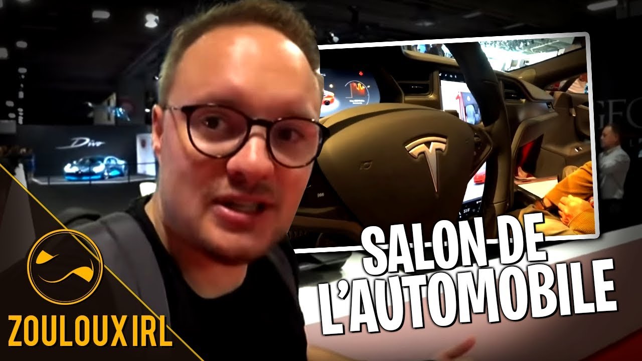 Zouloux au volant d'une Tesla - Zouloux IRL au salon de l'automobile