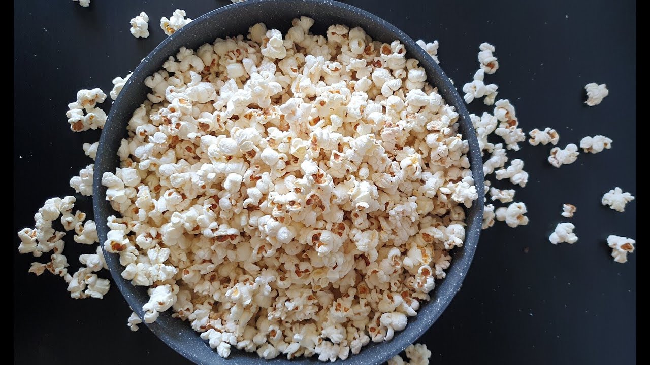 Hjemmelavede popcorn i gryde