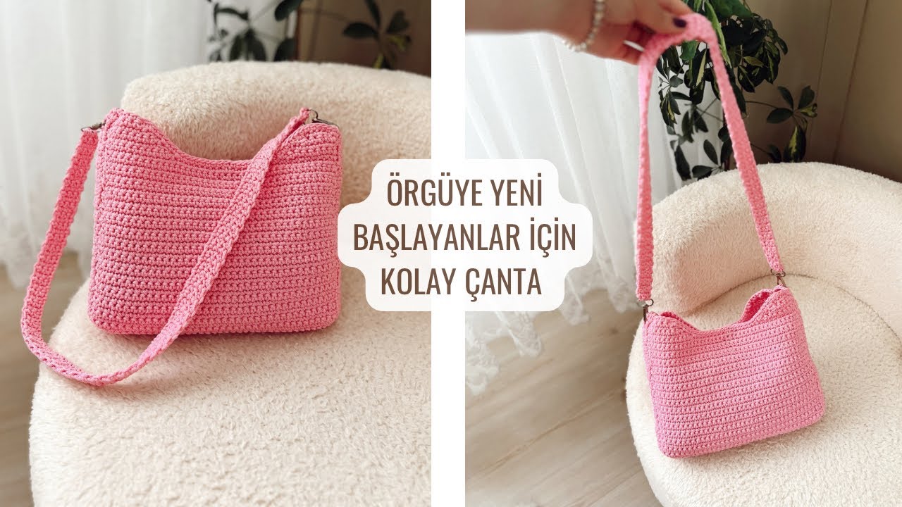 ÖRGÜYE YENİ BAŞLAYANLAR BU ÇANTA TAM SİZLİK 🙋‍♀️KOLAY,BASİT ÖRGÜ ÇANTA YAPIMI #crochet