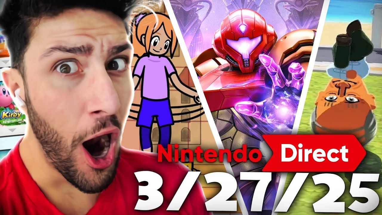 NINTENDO DIRECT 3.27.2025 LIVE REACTION (METROID, RHYTHM HEAVEN & MID?!) | GamesCage Reacts
