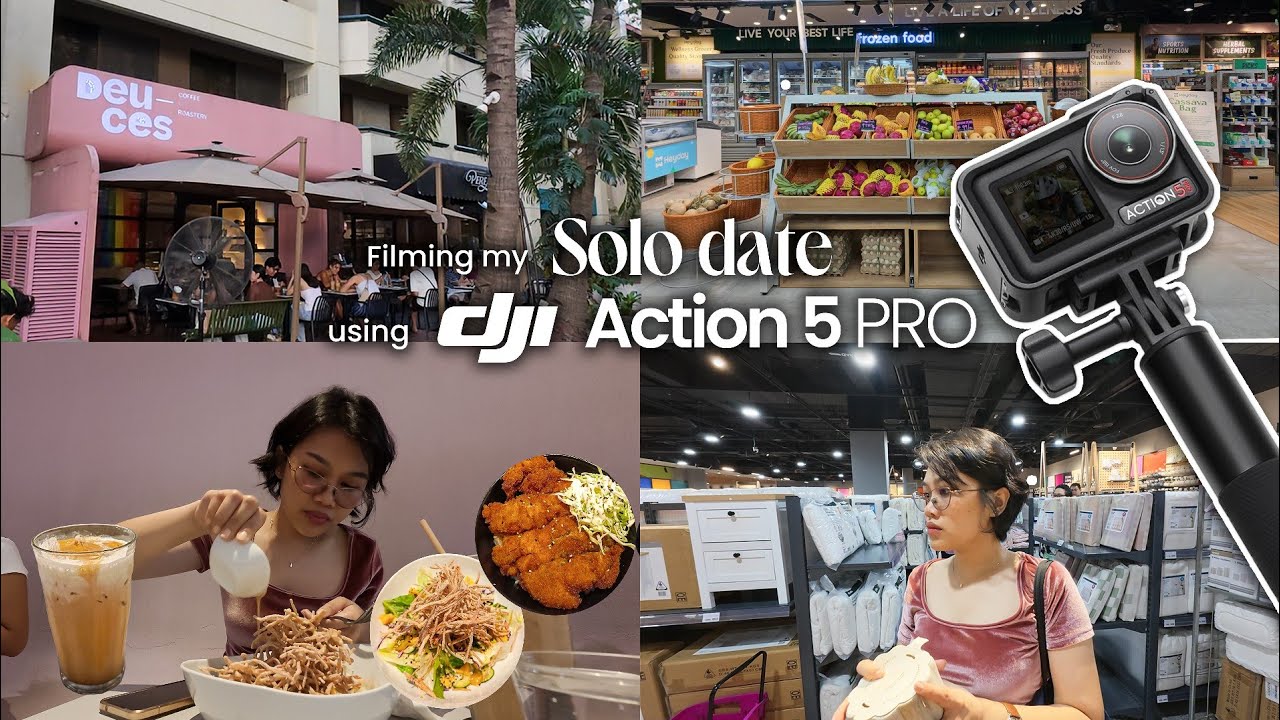 Testing DJI Action 5 Pro on a Solo date  | Vlog Test 💖🥰📷