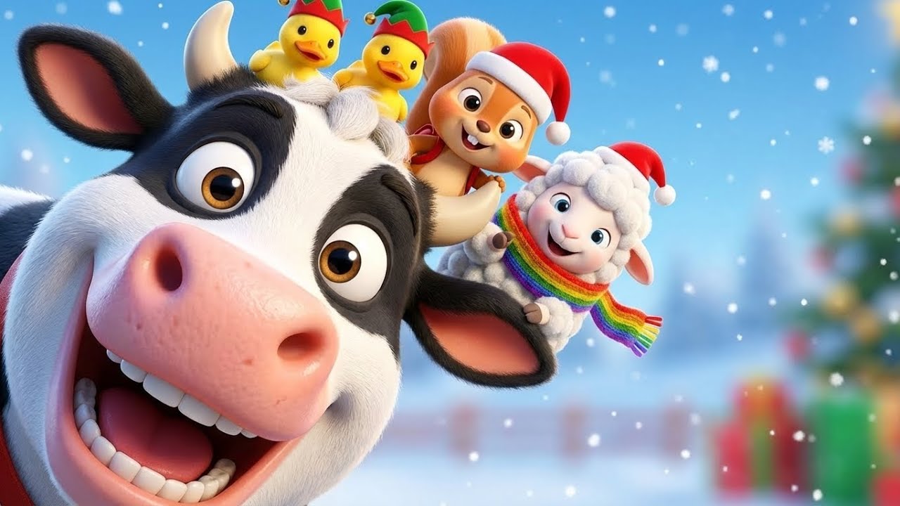 Farm Animals Song + Christmas Nursery Rhymes 🐮🎄 | Learn Animal Sounds | Chippy's Playhouse