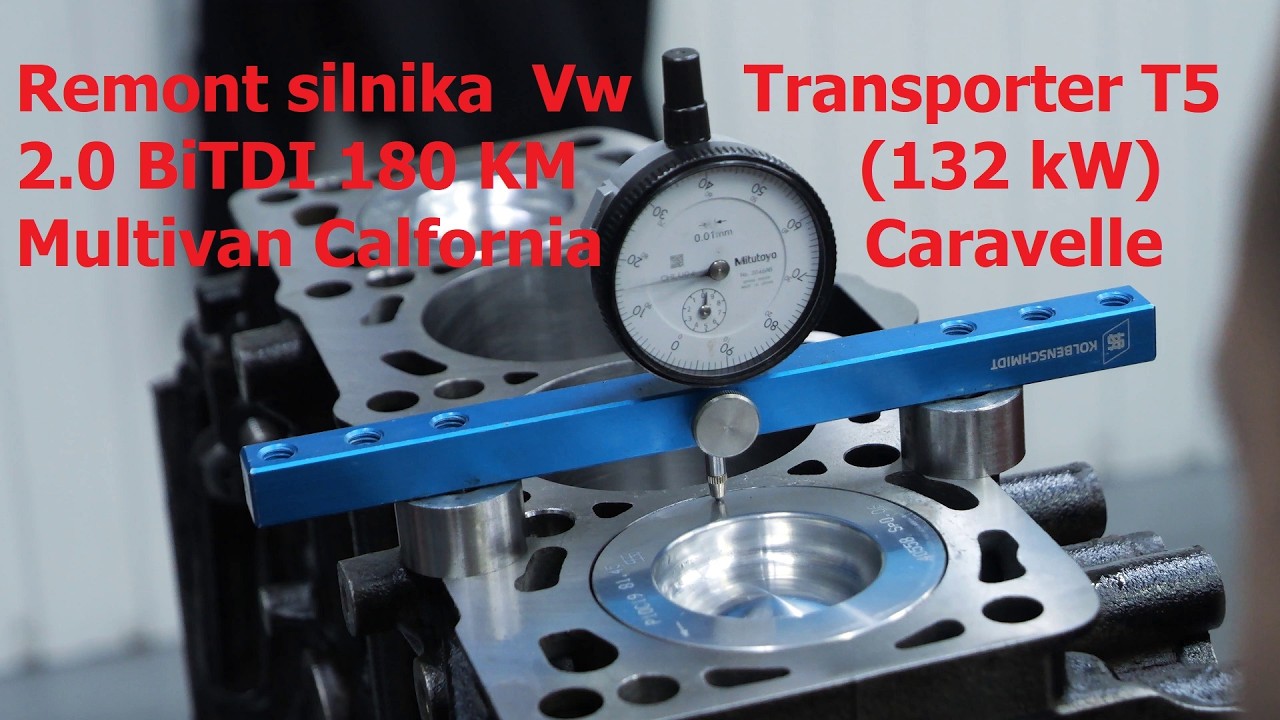 Remont silnika Vw Transporter T5 2,0 BiTDI 180 KM CFCA w serwisie VAG-EXPERT krok po kroku na żywo.