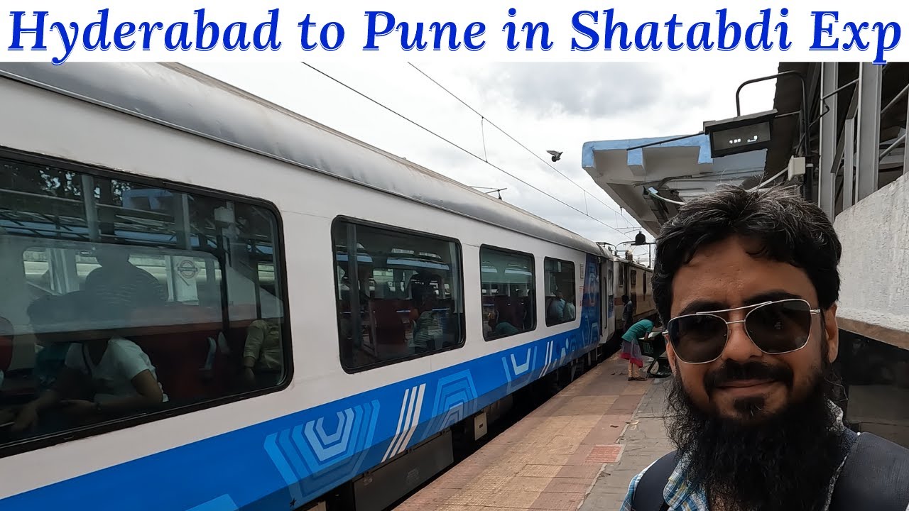 12026 Secunderabad Pune Shatabdi Express Full Journey in AC Chair Car 4k English video