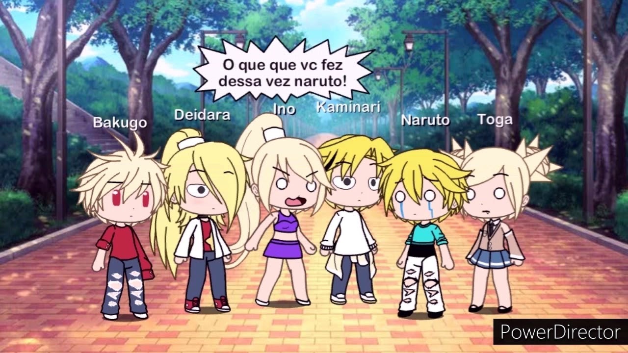 E se deidara, ino, naruto, bakugo, kaminari e toga estivessem em nem todas as loirinhas são más