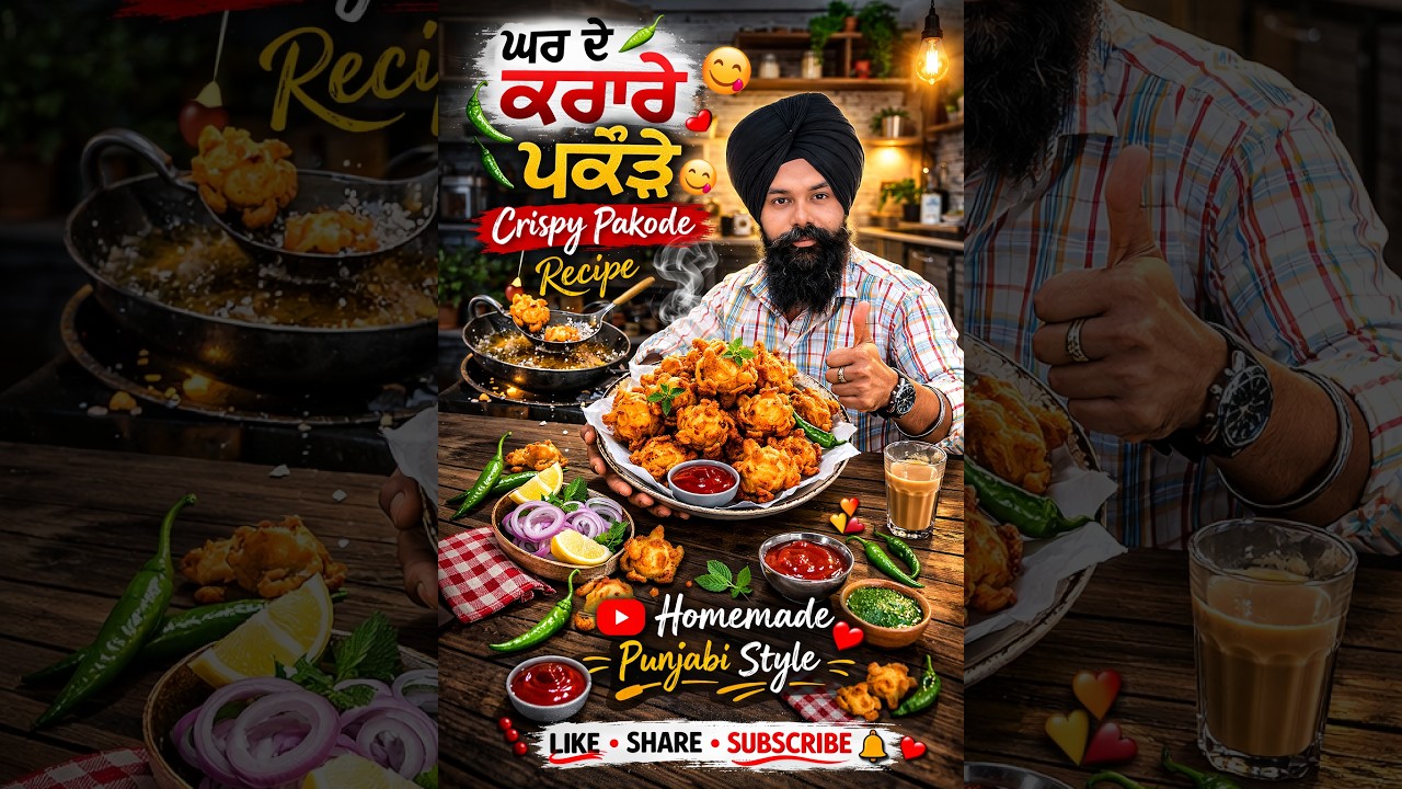 Pakode Recipe | ਘਰ ਵਿੱਚ ਕਰਾਰੇ ਪਕੌੜੇ ਬਣਾਉਣ ਦਾ ਆਸਾਨ ਤਰੀਕਾ#recipe #homemade