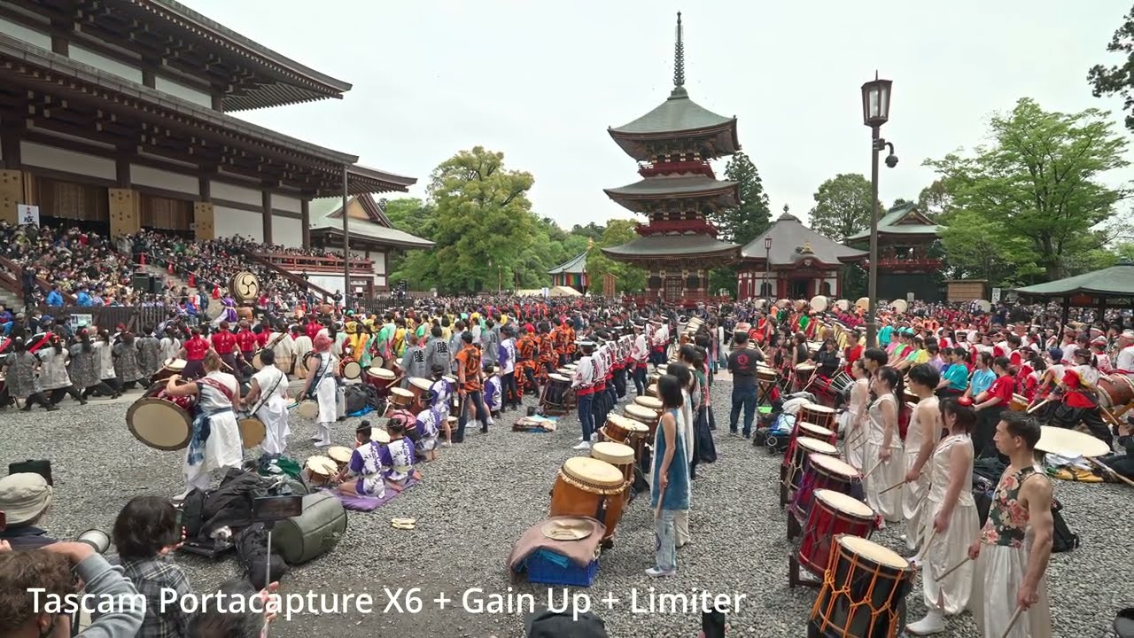 4K・ Testing Tascam Portacapture X6 32bit float at Narita Taiko Festival・4K HDR