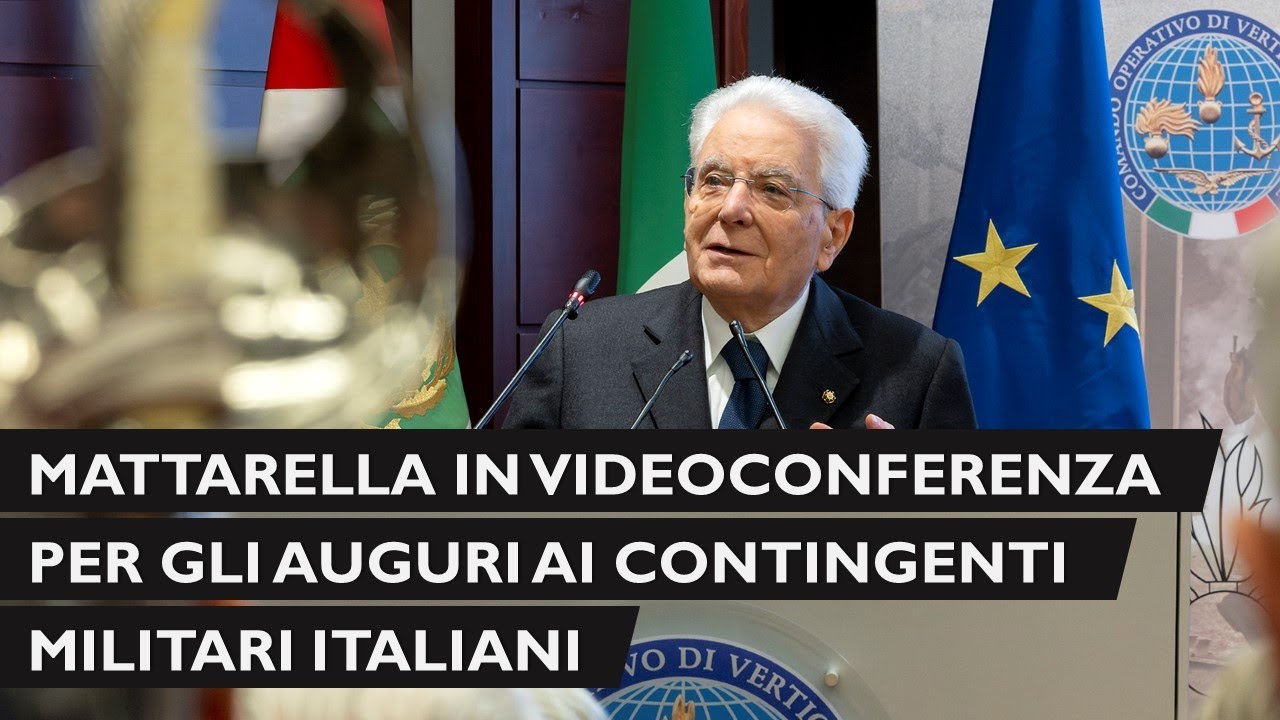Intervento di Mattarella alla sede del COVI per gli auguri ai contingenti militari italiani