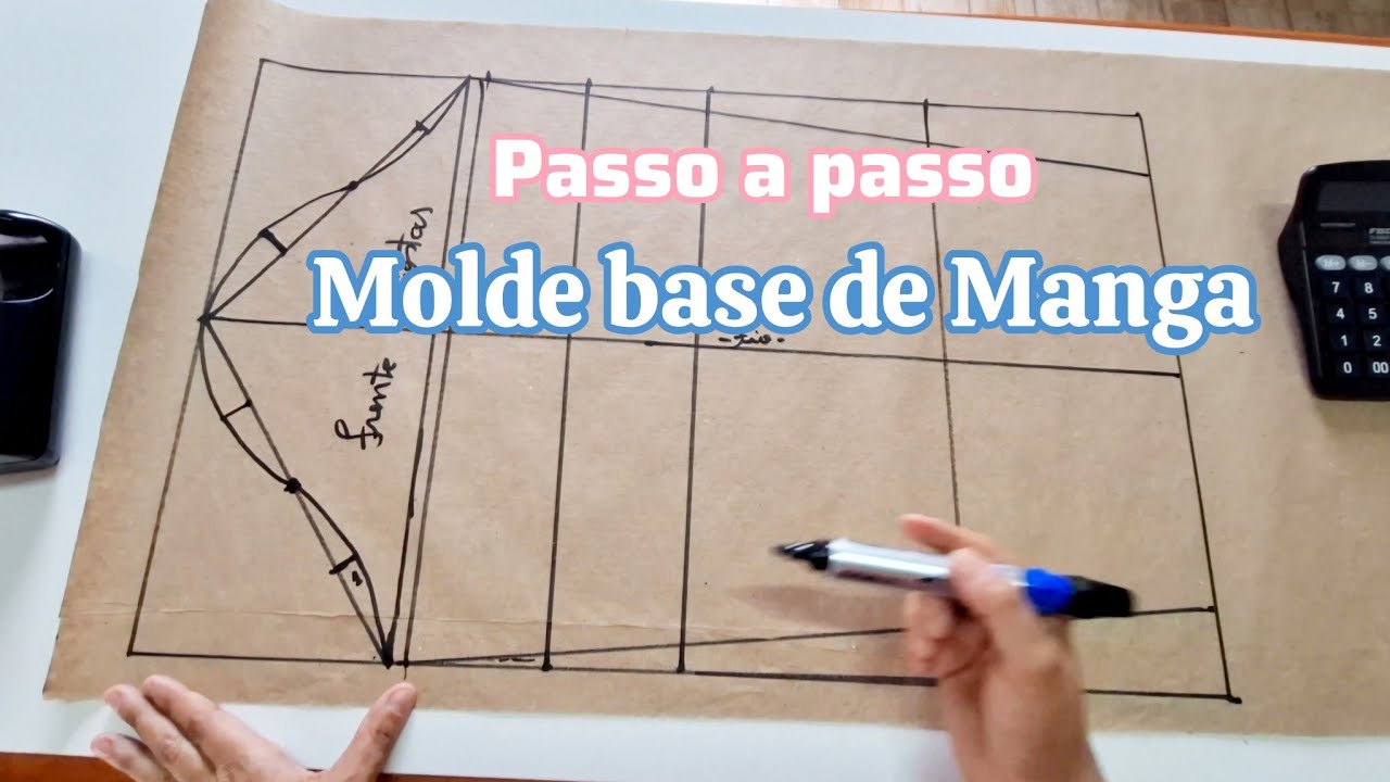 Como fazer Molde base de Manga Curta, Comprida ou 3/4