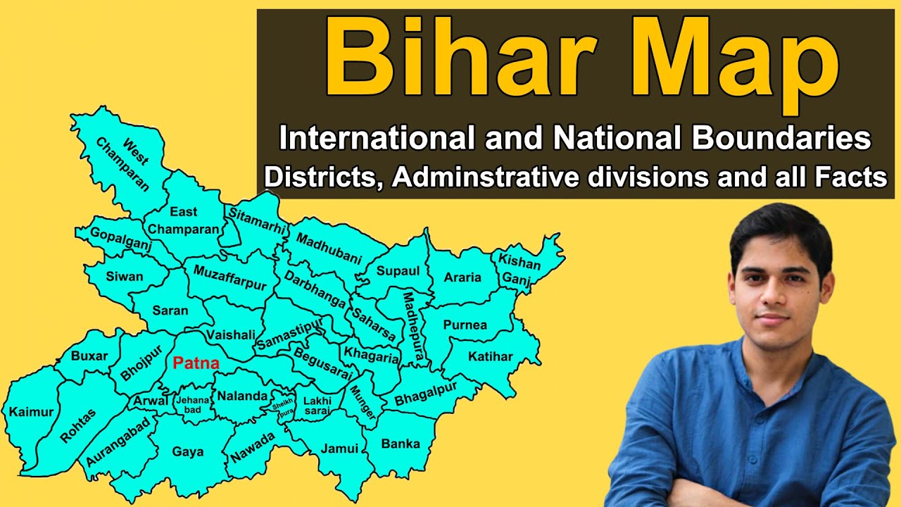 Map of Bihar | बिहार का मानचित्र | BPSC | Indian Geography