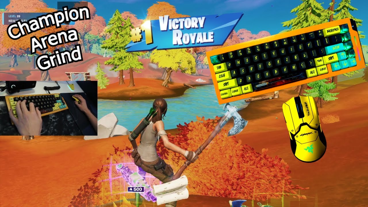 $700 Custom Keyboard ASMR Chill🤩Arena Gameplay Keyboard Fortnite 240 FPS Smooth 4K