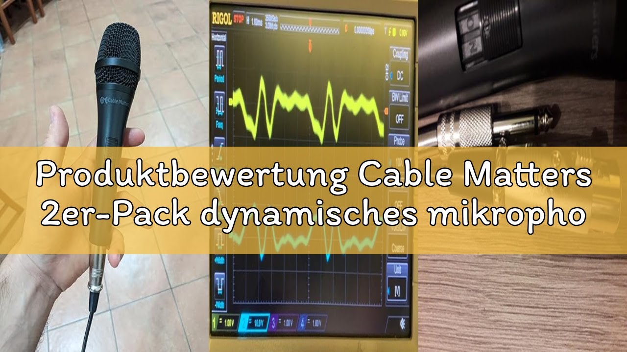 Produktbewertung Cable Matters 2er-Pack dynamisches mikrophon mit Nierencharakteristik und 4,5 m Kab