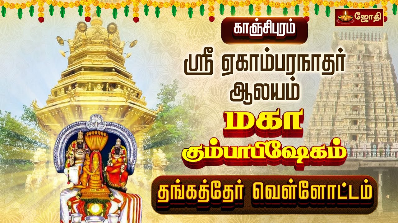 காஞ்சிபுரம் ஸ்ரீ ஏகாம்பரநாதர் ஆலயம் மகா கும்பாபிஷேகம் தங்க தேர் வெள்ளோட்டம் | Jothitv