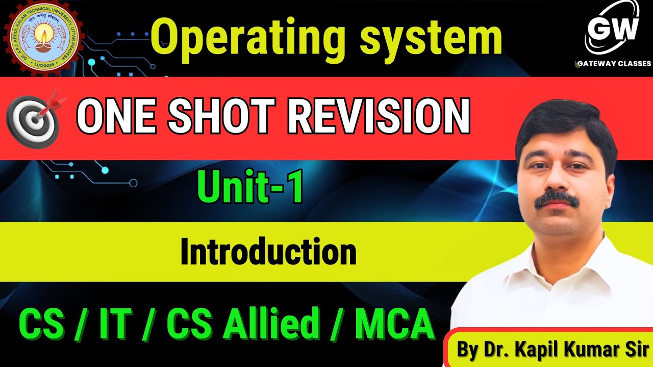 UNIT-1 I ONE SHOT I Introduction I Operating System I by Kapil Sir I AKTU