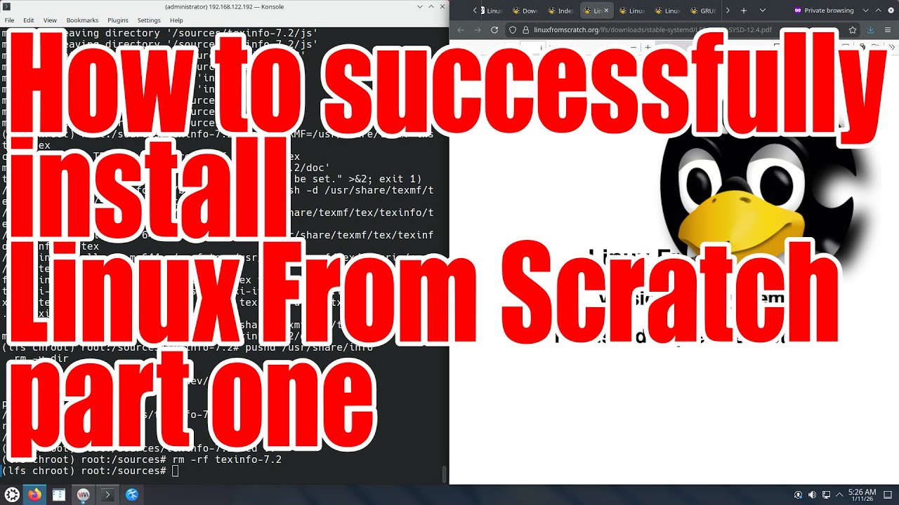 Linux From Scratch how to install successfully tutorial - first half - January 2026 - 837eb17a