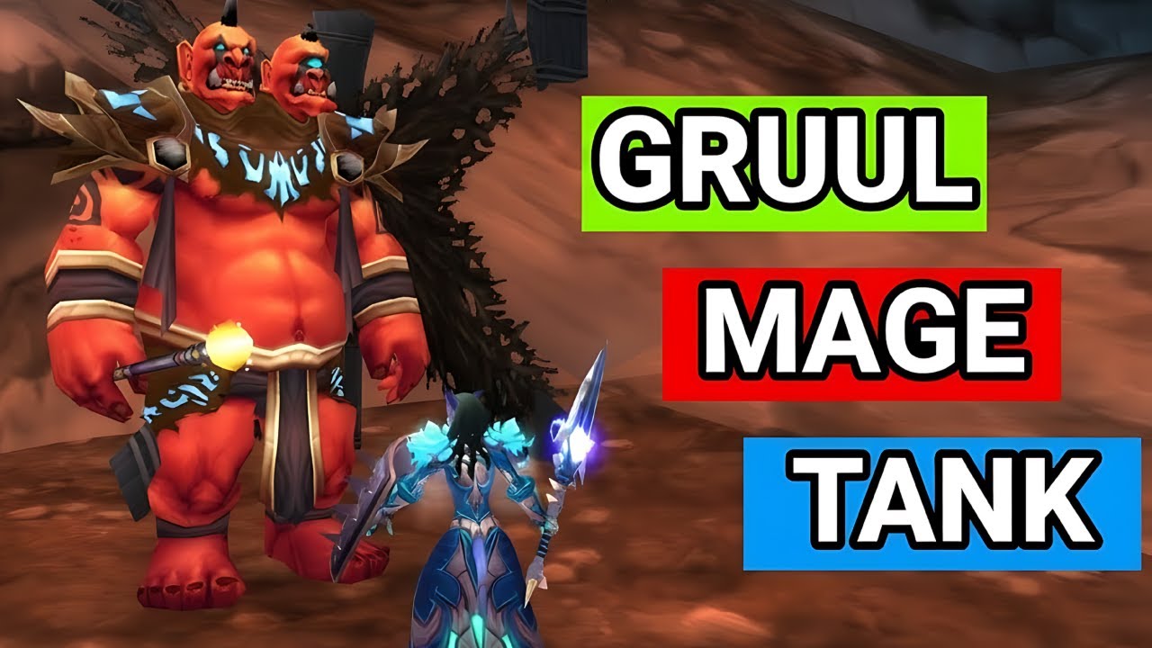 WoW TBC Krosh Firehand Mage Tanking  - Gruul's lair tank guide