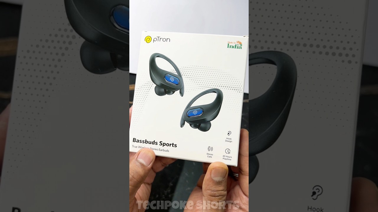 Ptron Bassbuds sports 👍 Hook design Earbuds 