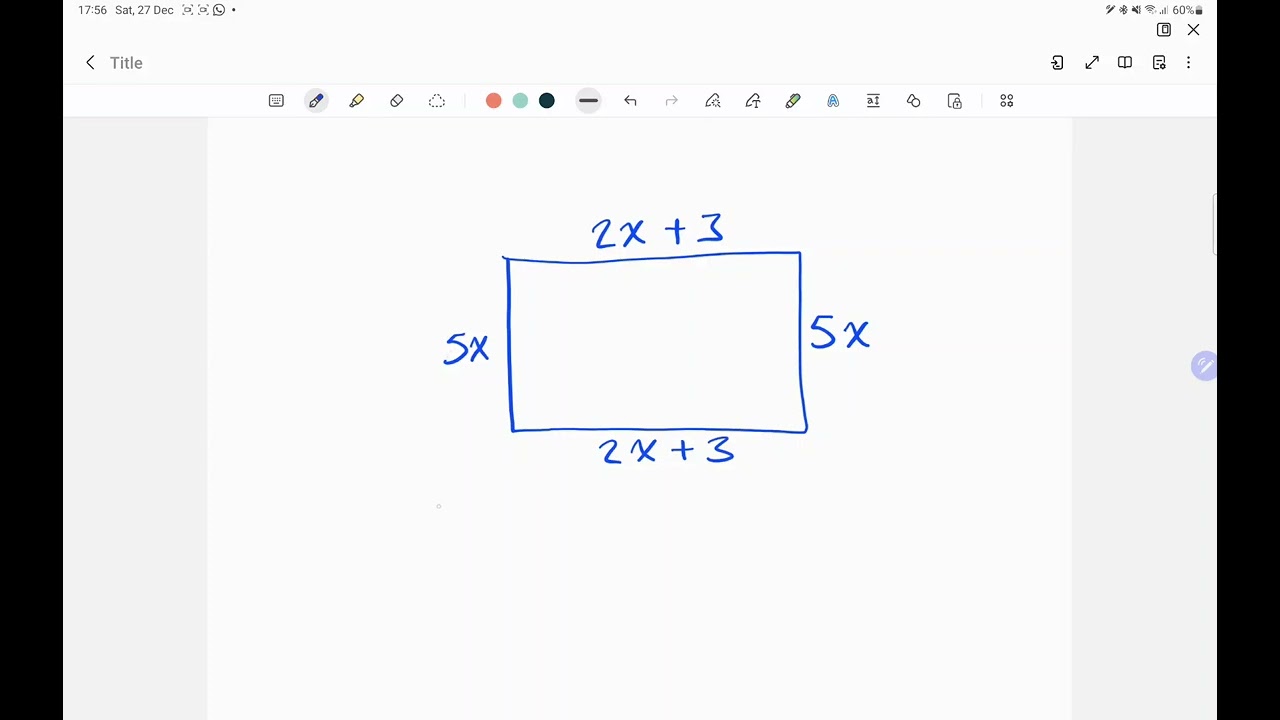 Perimeter - Algebraic expressions 