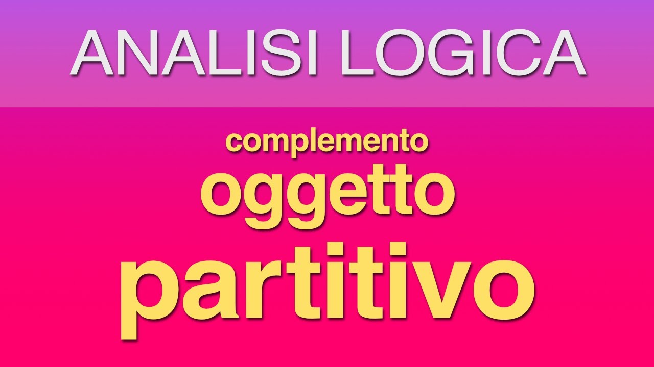 Complemento oggetto partitivo
