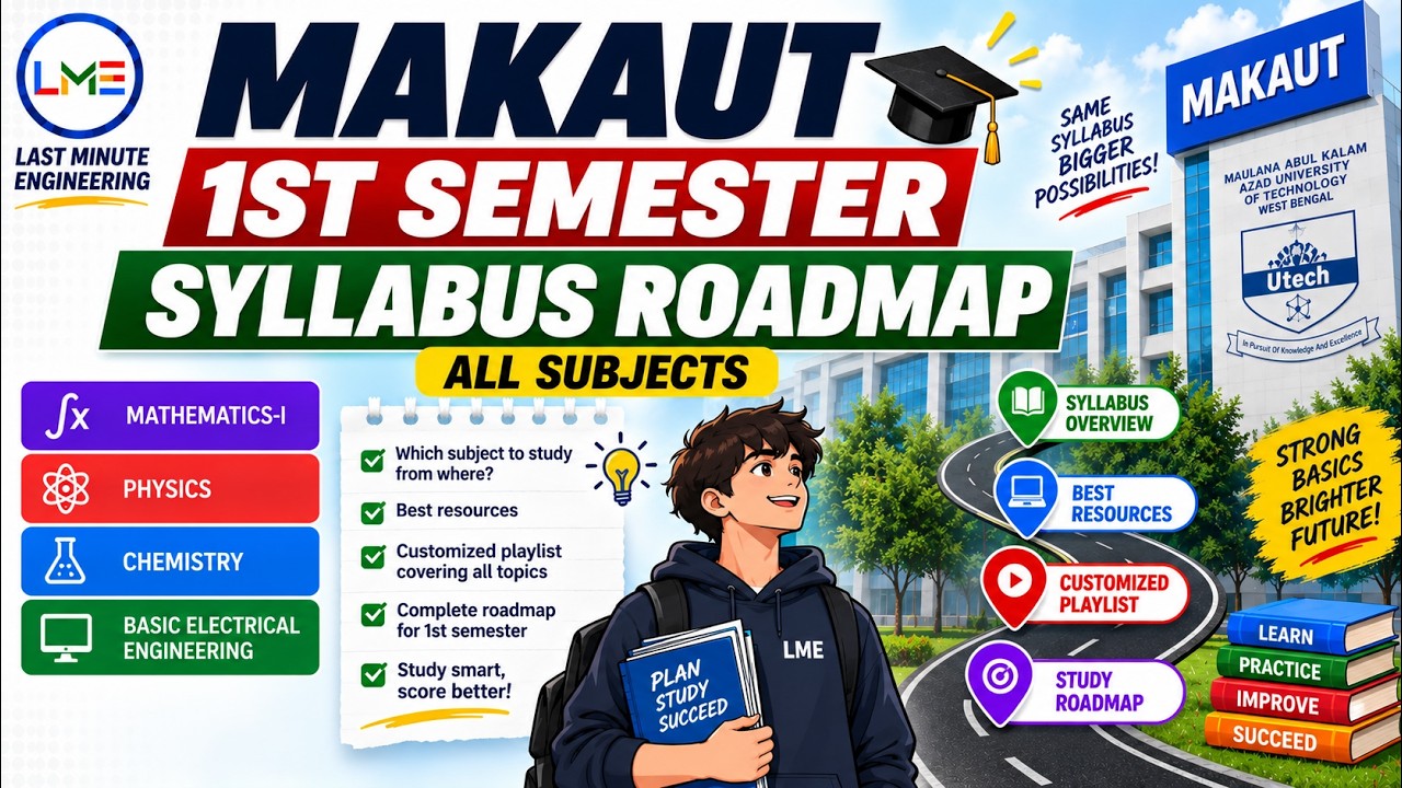 MAKAUT 1st Semester Syllabus Roadmap 2026 | All Subjects, Resources & Customized Playlists #makaut