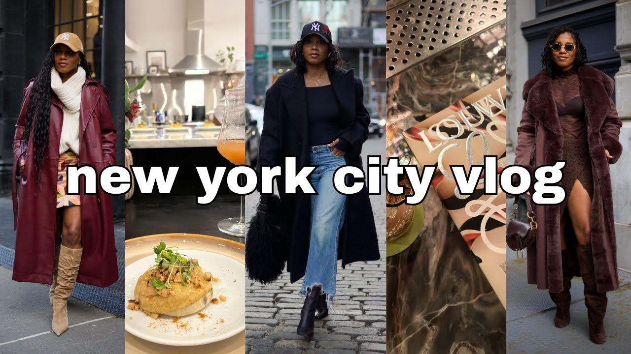 a new york city holiday vlog 🎁 loewe bar, my first supper club & soho fashion shoot 🎄 Monroe Steele
