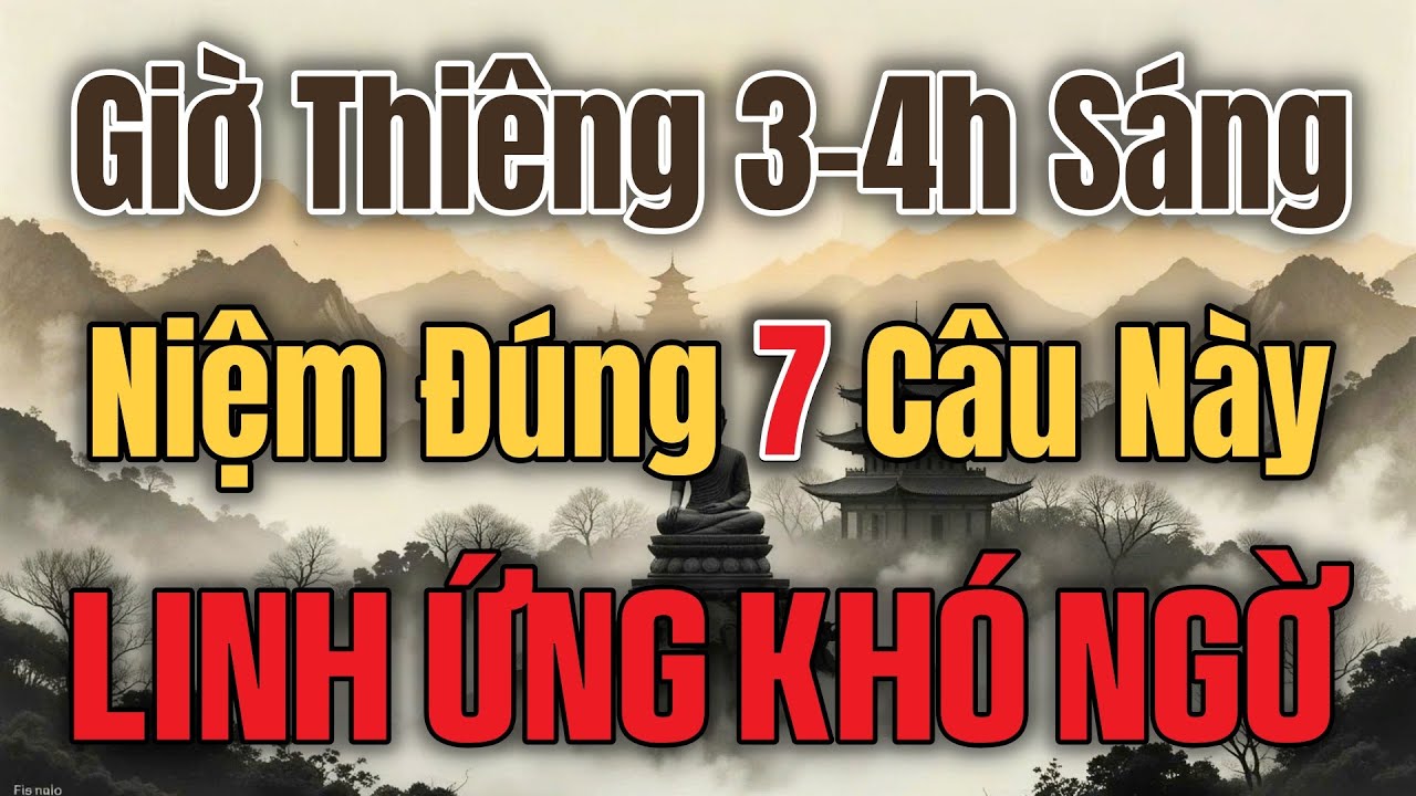GIỜ THIÊNG 3–4H SÁNG: NIỆM 7 CÂU NÀY THEO LỜI PHẬT DẠY, MỌI ƯỚC NGUYỆN SẼ THÀNH! #loiphatday