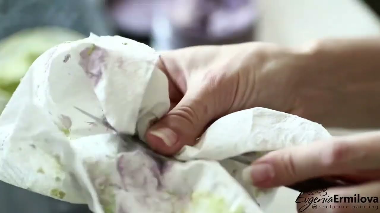 Lotus in the technique of sculptural painting. Лотос в технике скульптурная живопись.