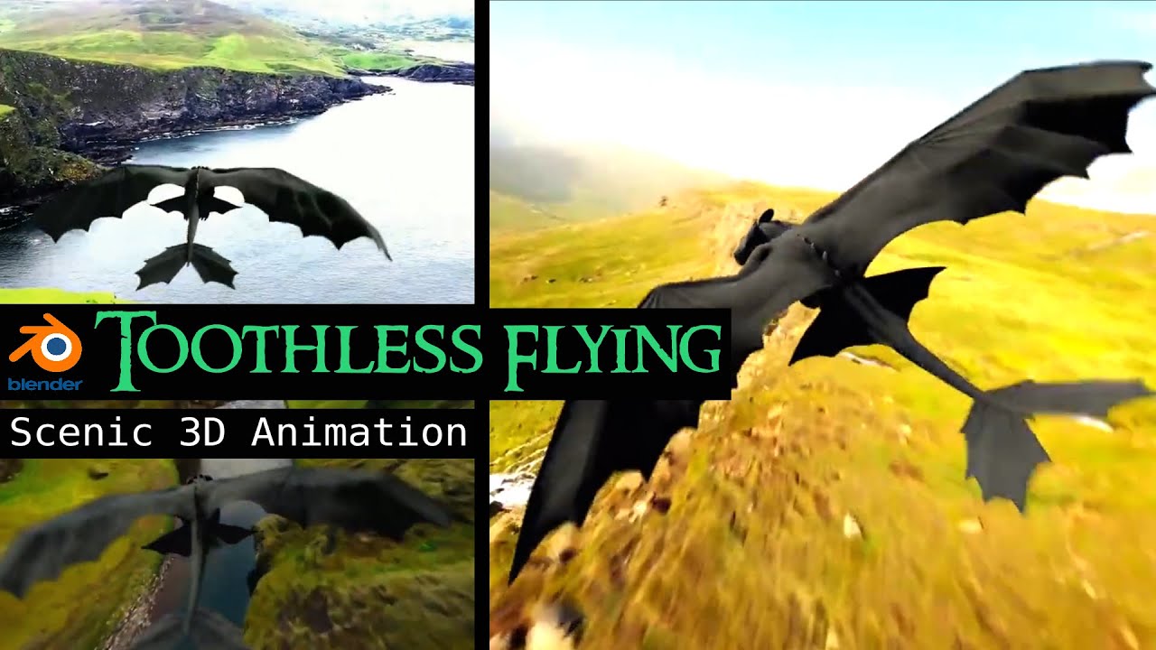 Toothless Flying | Blender 3D Animation