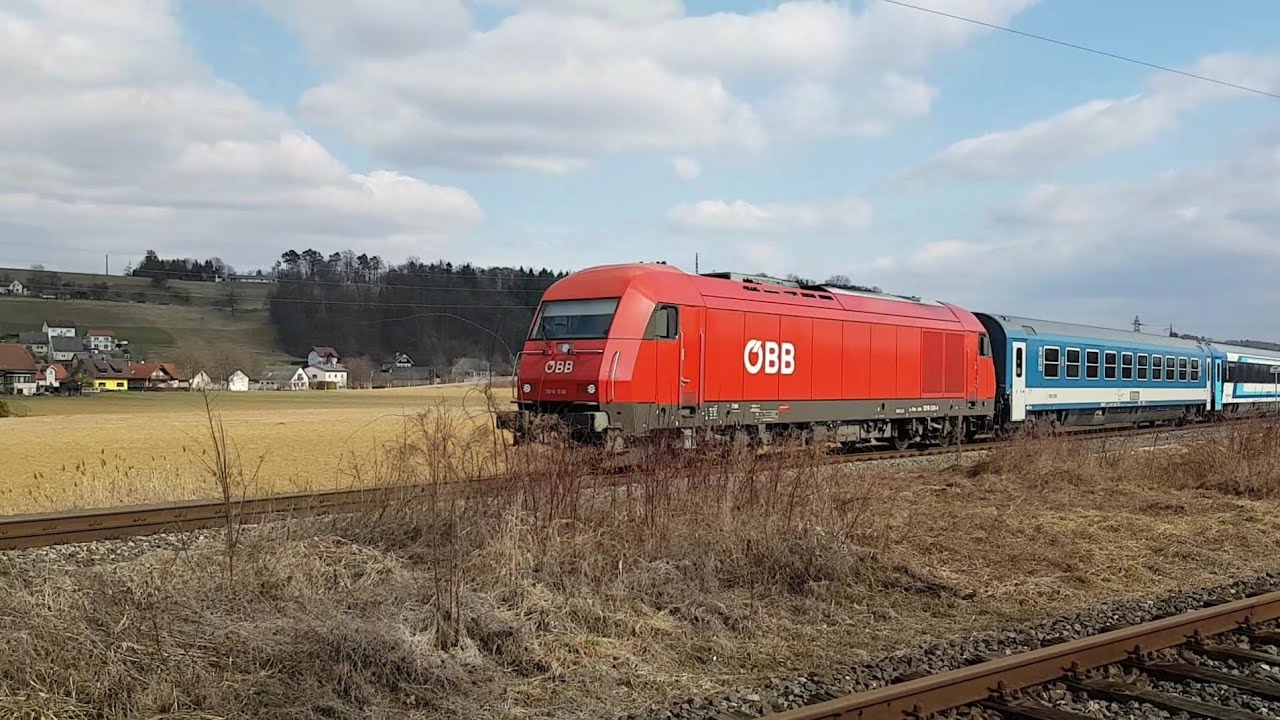 IC 311 und 312 mit ÖBB 2016 auf der Steirischen Ostbahn. Dazu ÖBB 5022 der S-Bahn Steiermark.