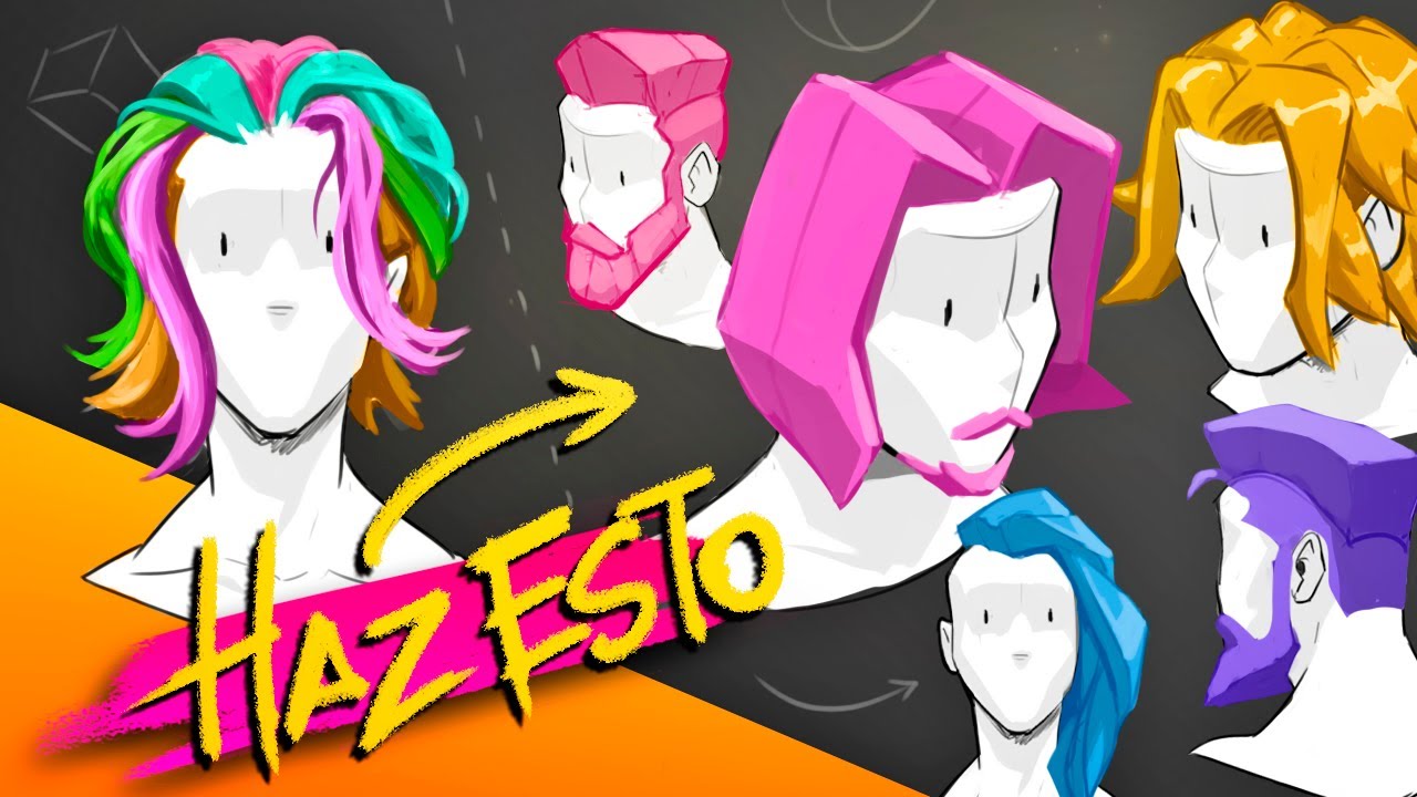 Cómo dibujar los PELOS | 3 pasos para ENTENDER la estructura del CABELLO