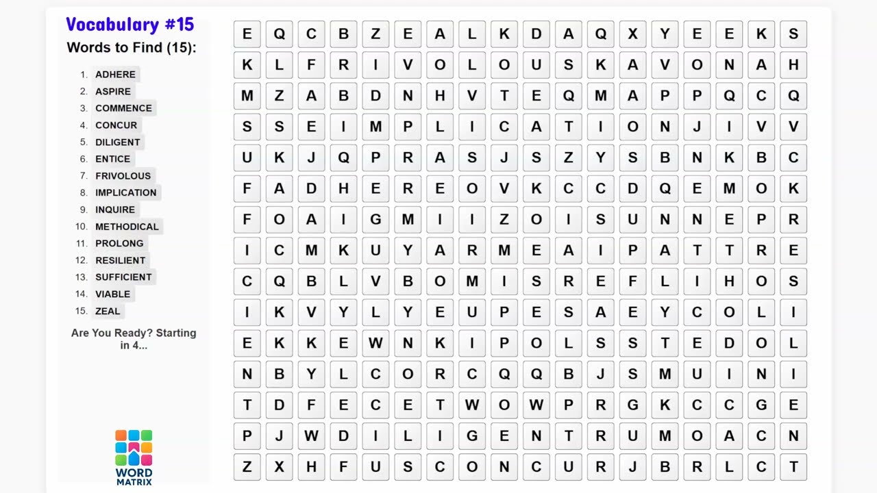Word Search Challenge #15: 15 Everyday Words – Can You Find Them All Before the Reveal?