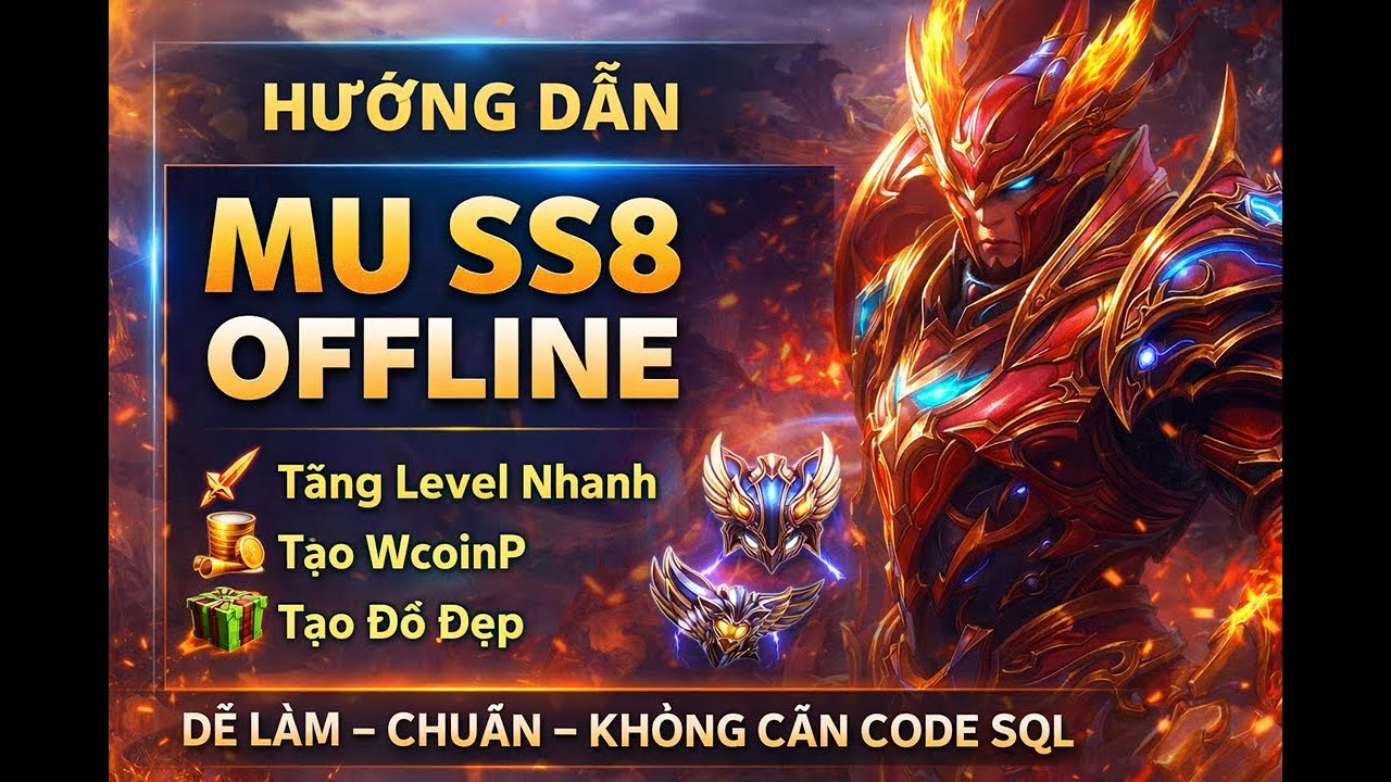 ✅Hướng Dẫn Tạo WcoinP, Tăng Level Point, Tạo Đồ Trong MU Server SS8 Offline
