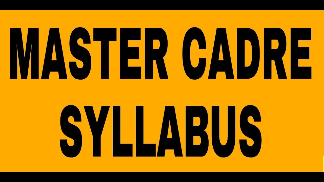 Syllabus of master cadre exam social studies........ By Nation Network