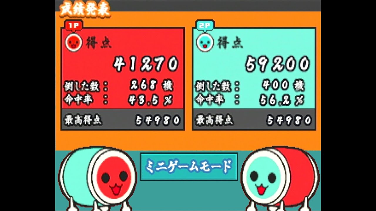 【太鼓の達人CS】 ミニゲーム成績発表集 (記録、称号、勝敗)【1 2 3】