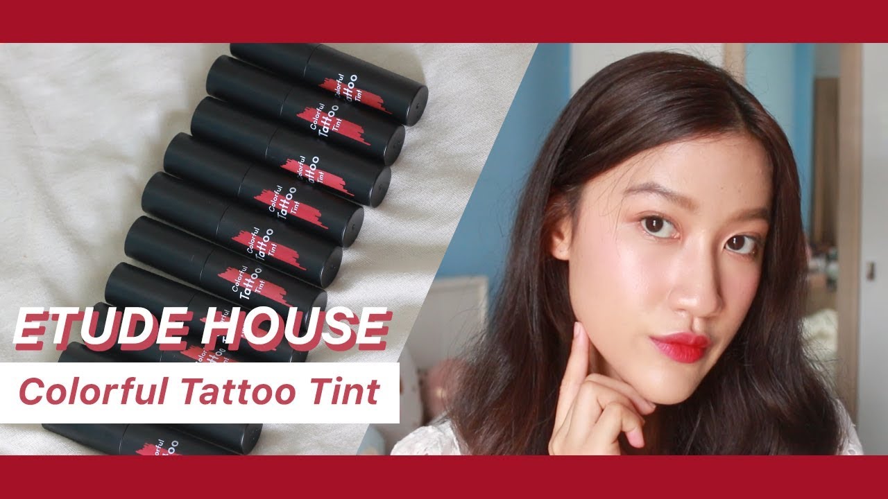 ETUDE HOUSE Colorful Tattoo Tint ♡ Review&Swatches!
