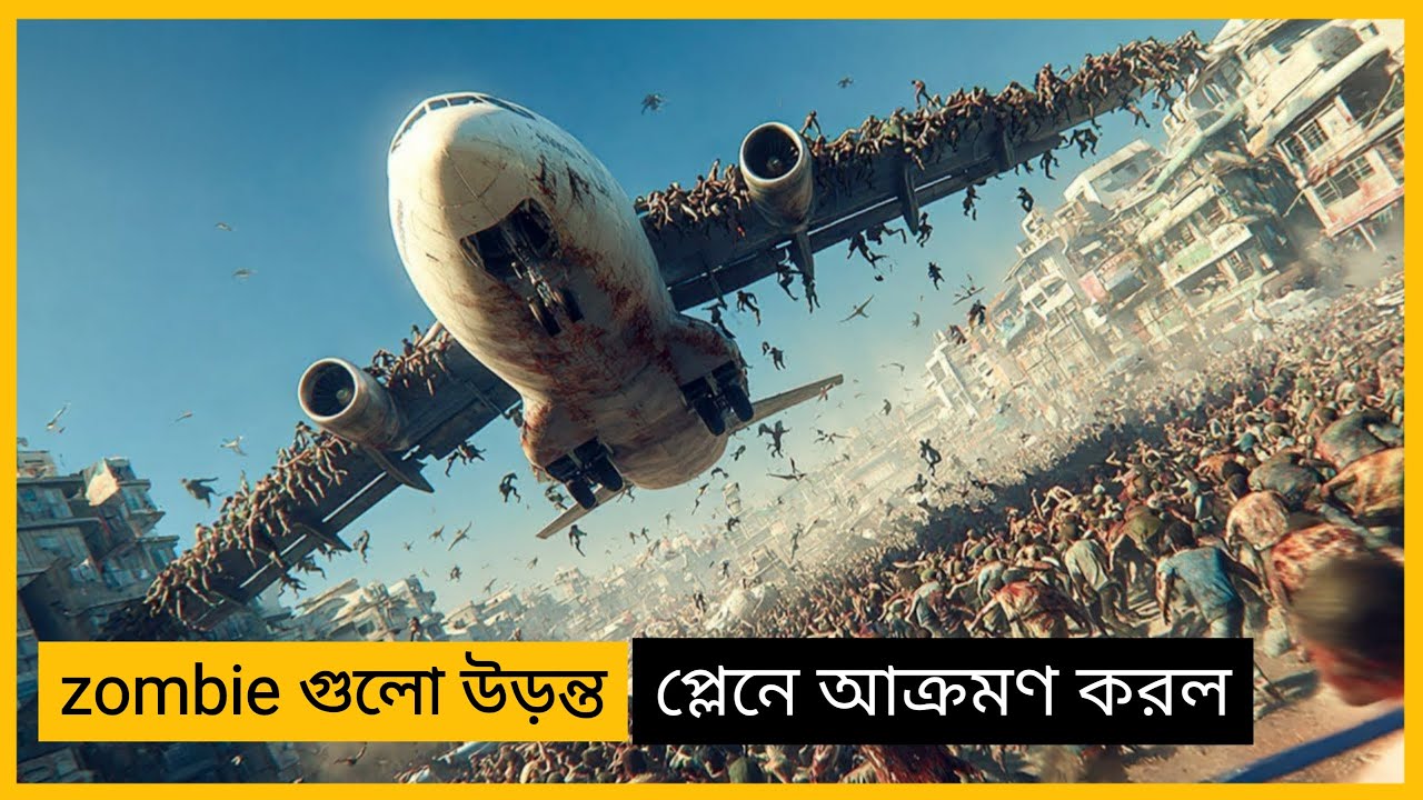 জম্বি গুলো উড়ন্ত প্লেনে হামলা করল। Zombie Movie explained Bangla