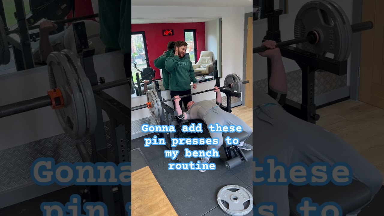 Pin Presses help to increase your bench press#bench press#pin press