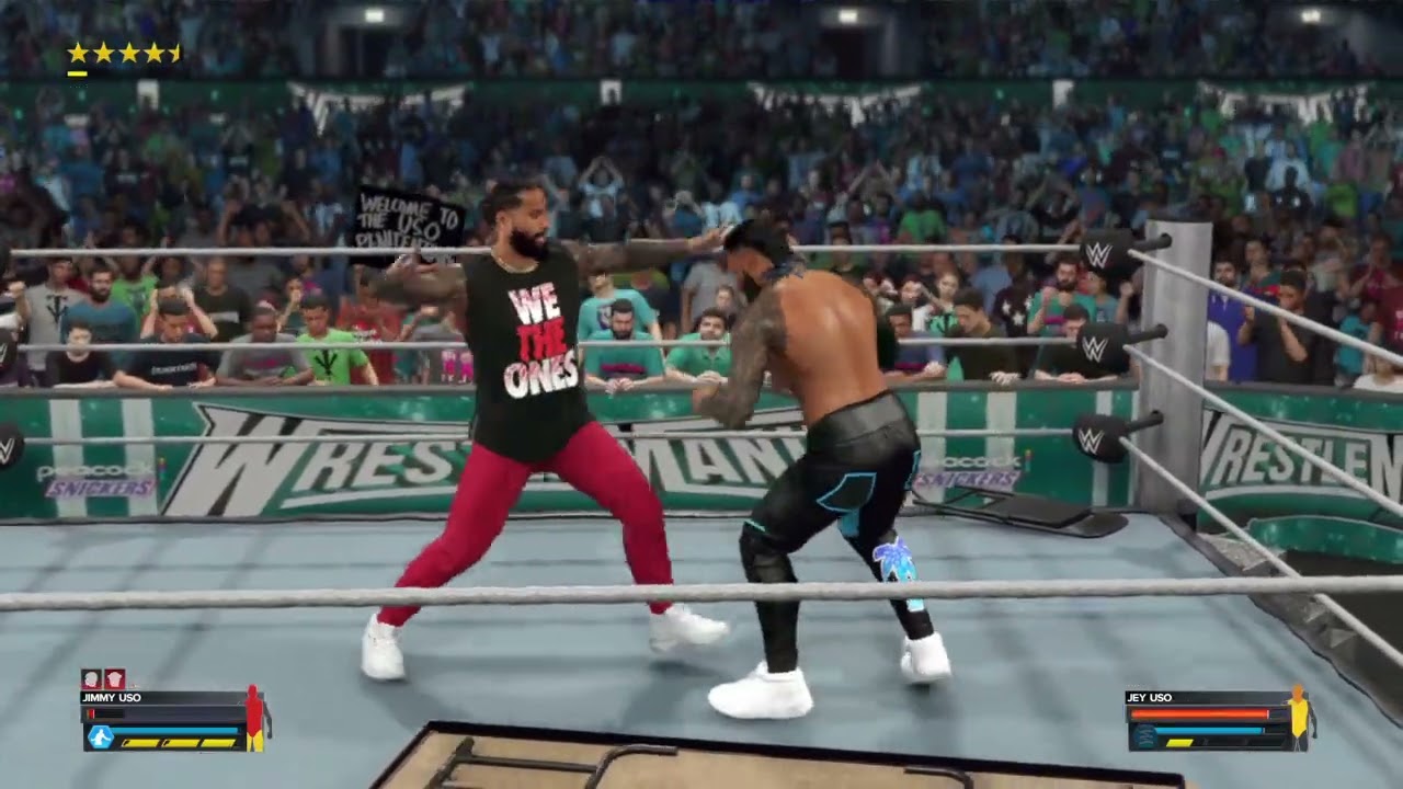JEY USO VS JIMMY USO