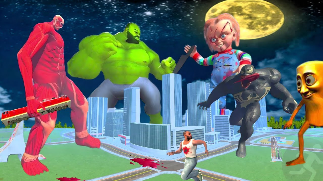 Franklin Become Titan, Hulk and Killer doll Or kill the Monsters in Indian bike driving 3d 