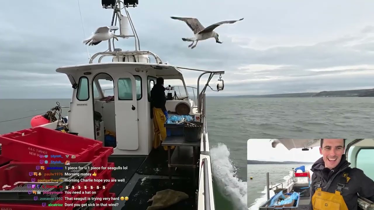 Fishing for prawns before storm Chandra
