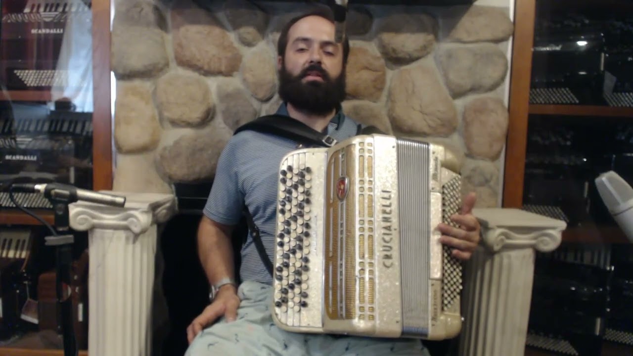 6963 - Champagne Crucianelli Piermaria Nazzareno Chromatic Button Accordion C LMM 87 120 $2499