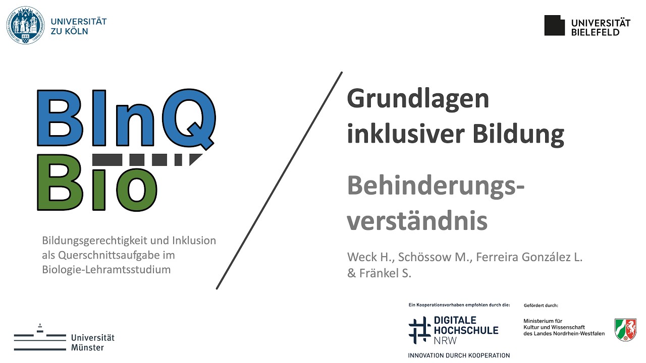 Grundlagen inklusiver Bildung 05 Behinderungsverständnis